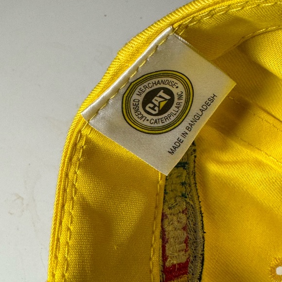 Vintage CAT Bill Davis Racing NASCAR Y2K Black Yellow Ward Burton Baseball Hat - Picture 8 of 9